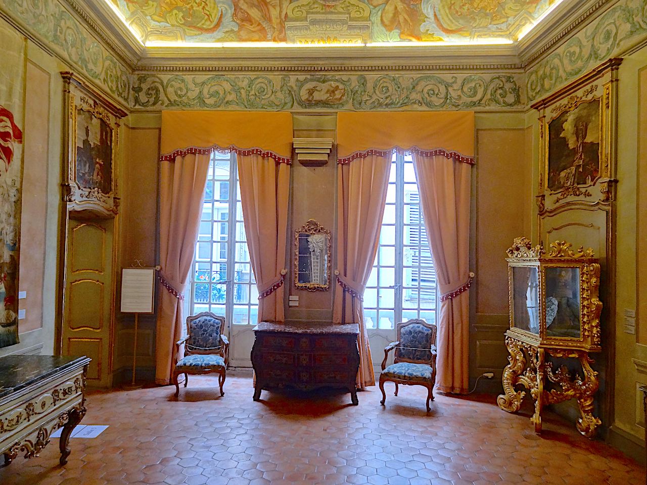 chambre du palais Lascaris à Nice