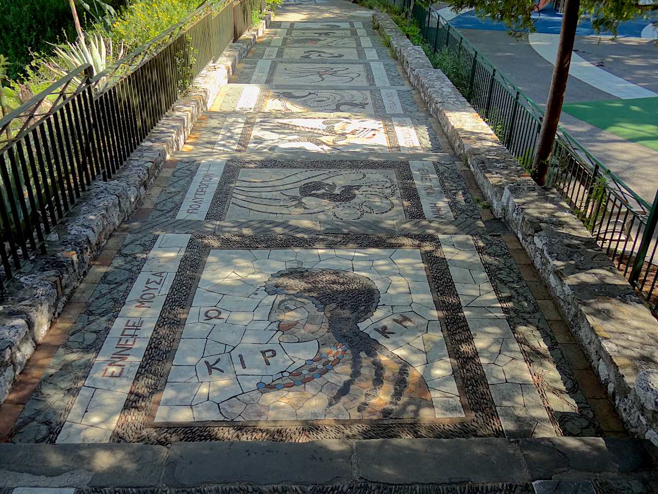 mosaïques de la colline du château de Nice