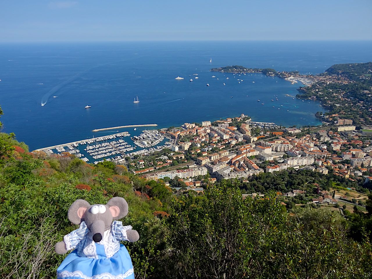 vue depuis la plateau Saint-Michel à Villefranche-sur-Mer