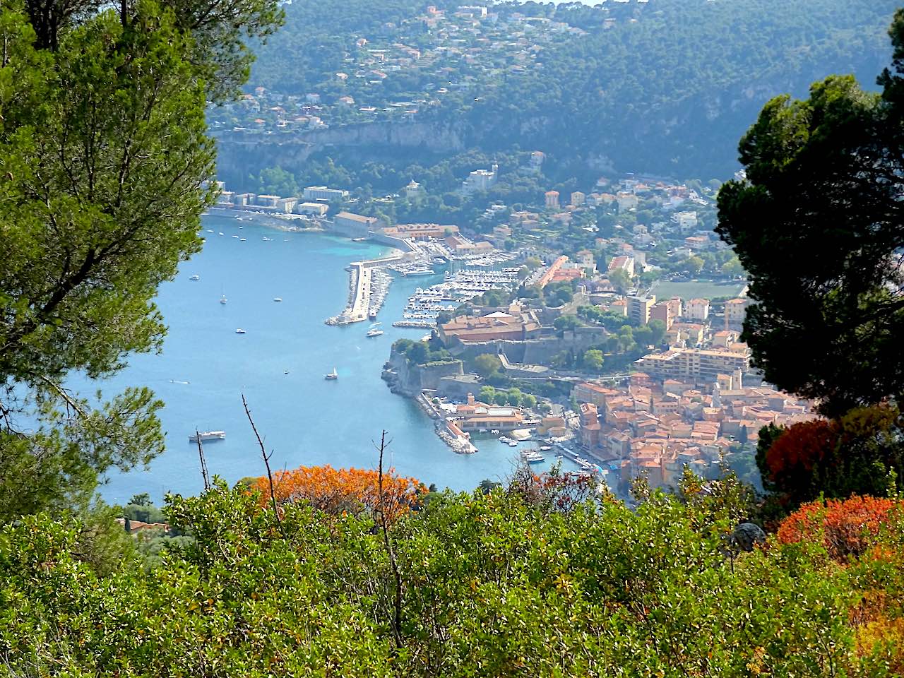 vue depuis la plateau Saint-Michel à Villefranche-sur-Mer