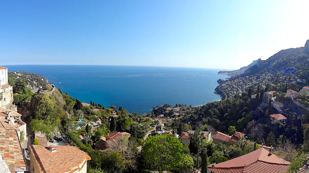 La vue depuis le village de Roquebrune