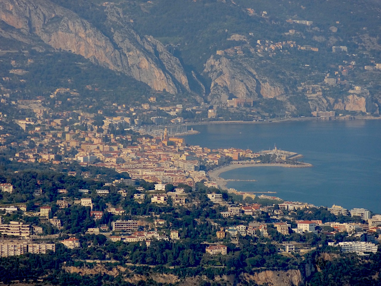 vue depuis la Tête de Chien à la Turbie