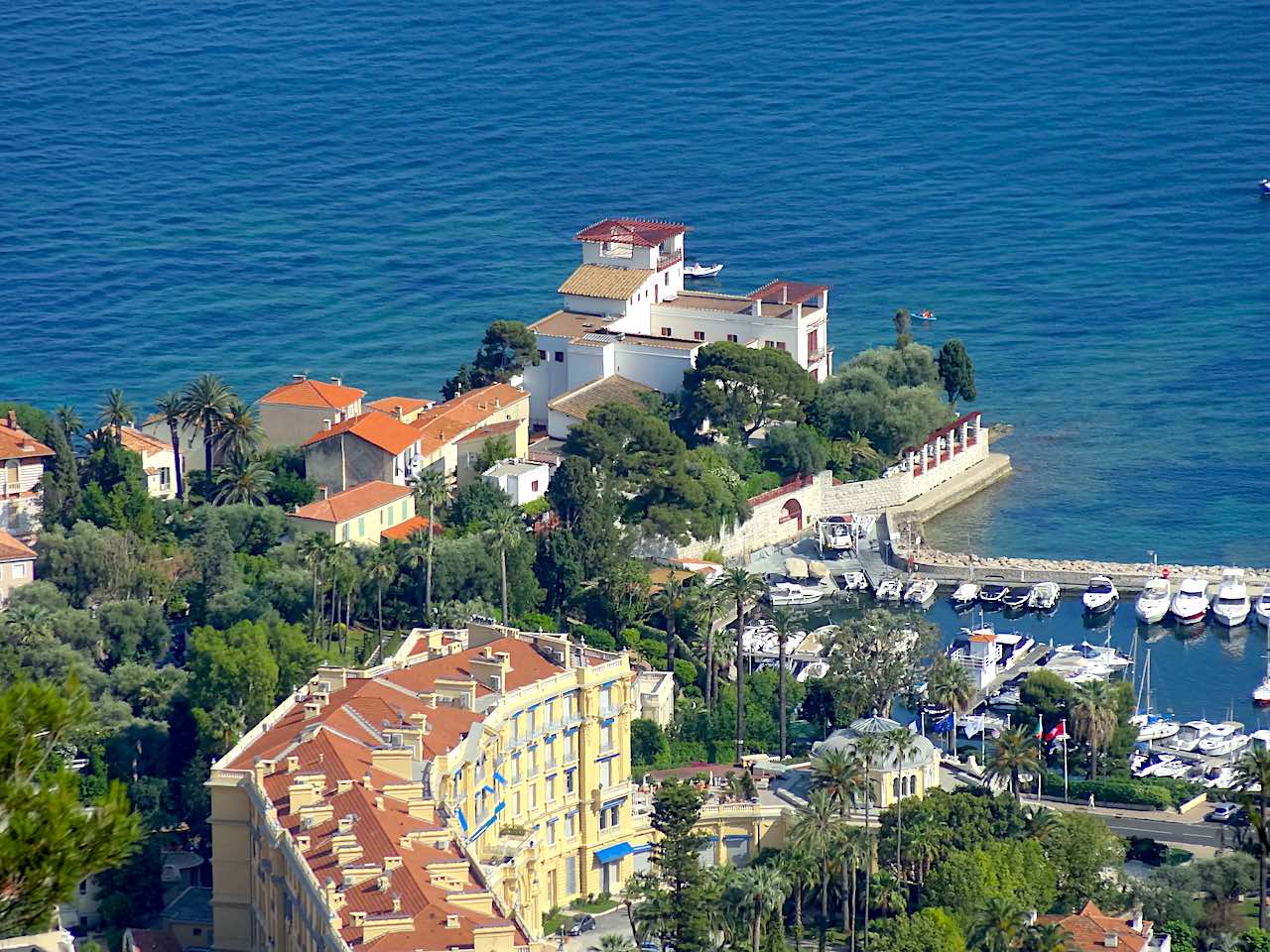 vue depuis la plateau Saint-Michel à Villefranche-sur-Mer