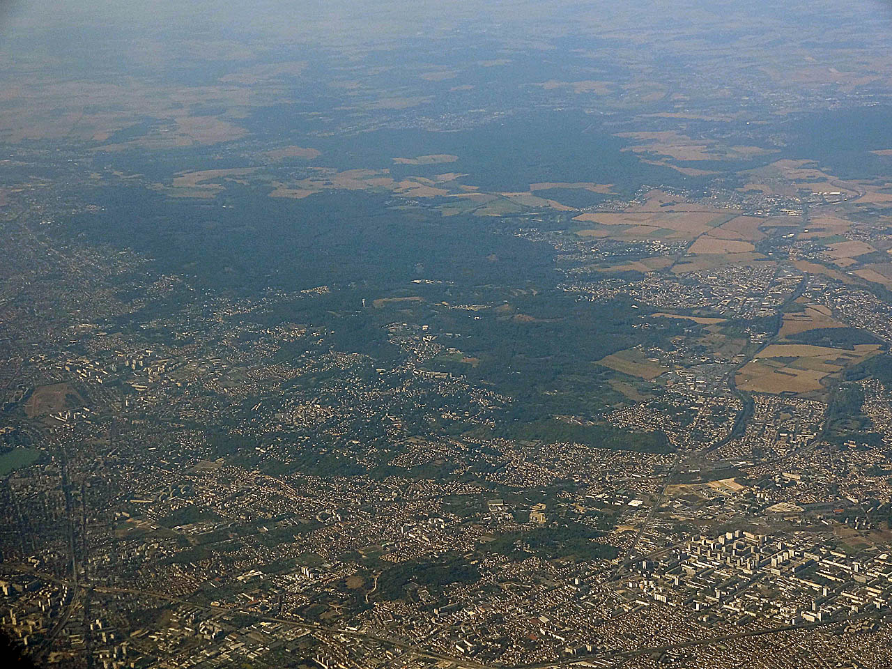 Vue aérienne de la forêt de Montmorency