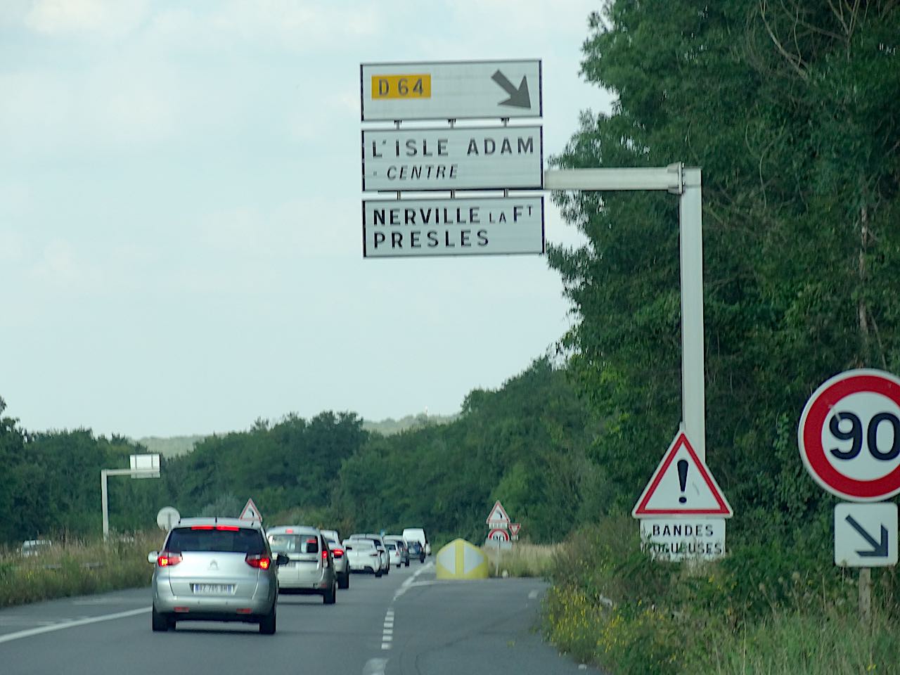 panneau routier sortie L'Isle-Adam sur la N 184