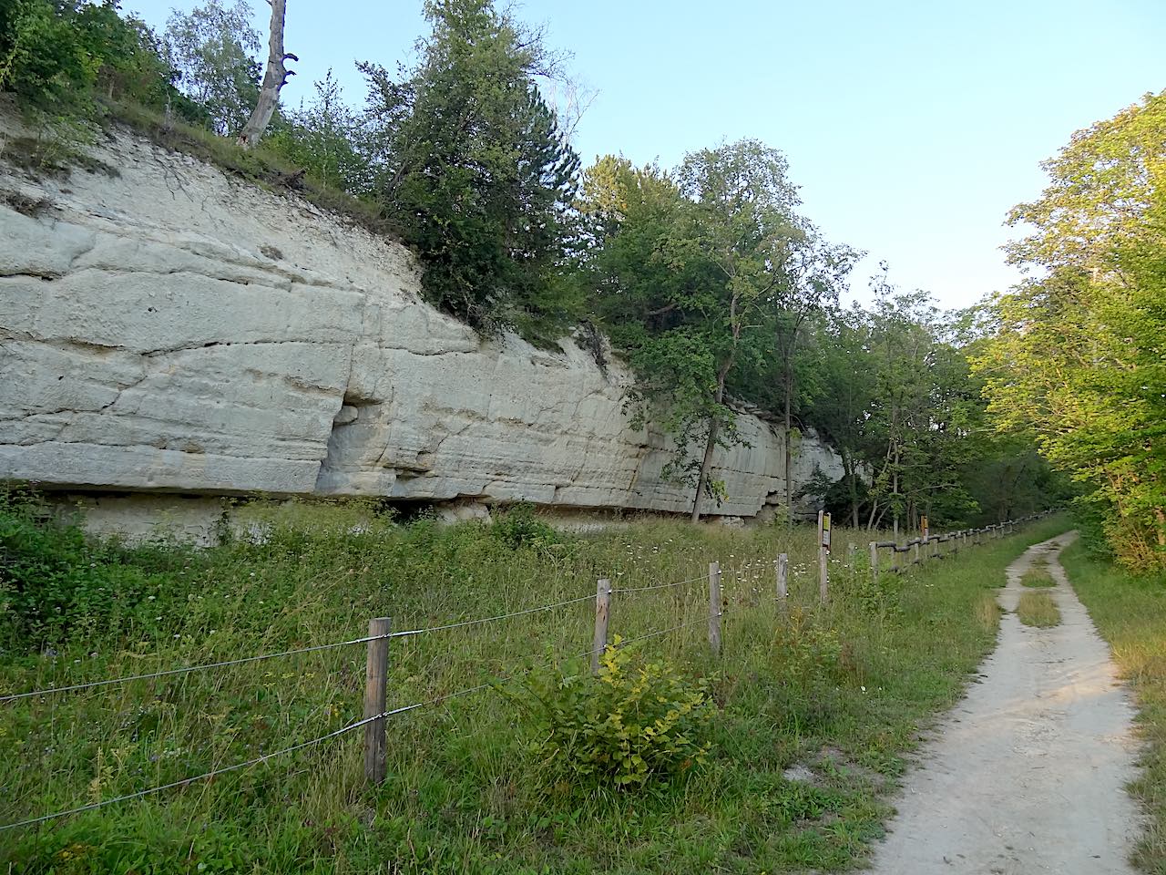 falaise calcaire du marais de Stors