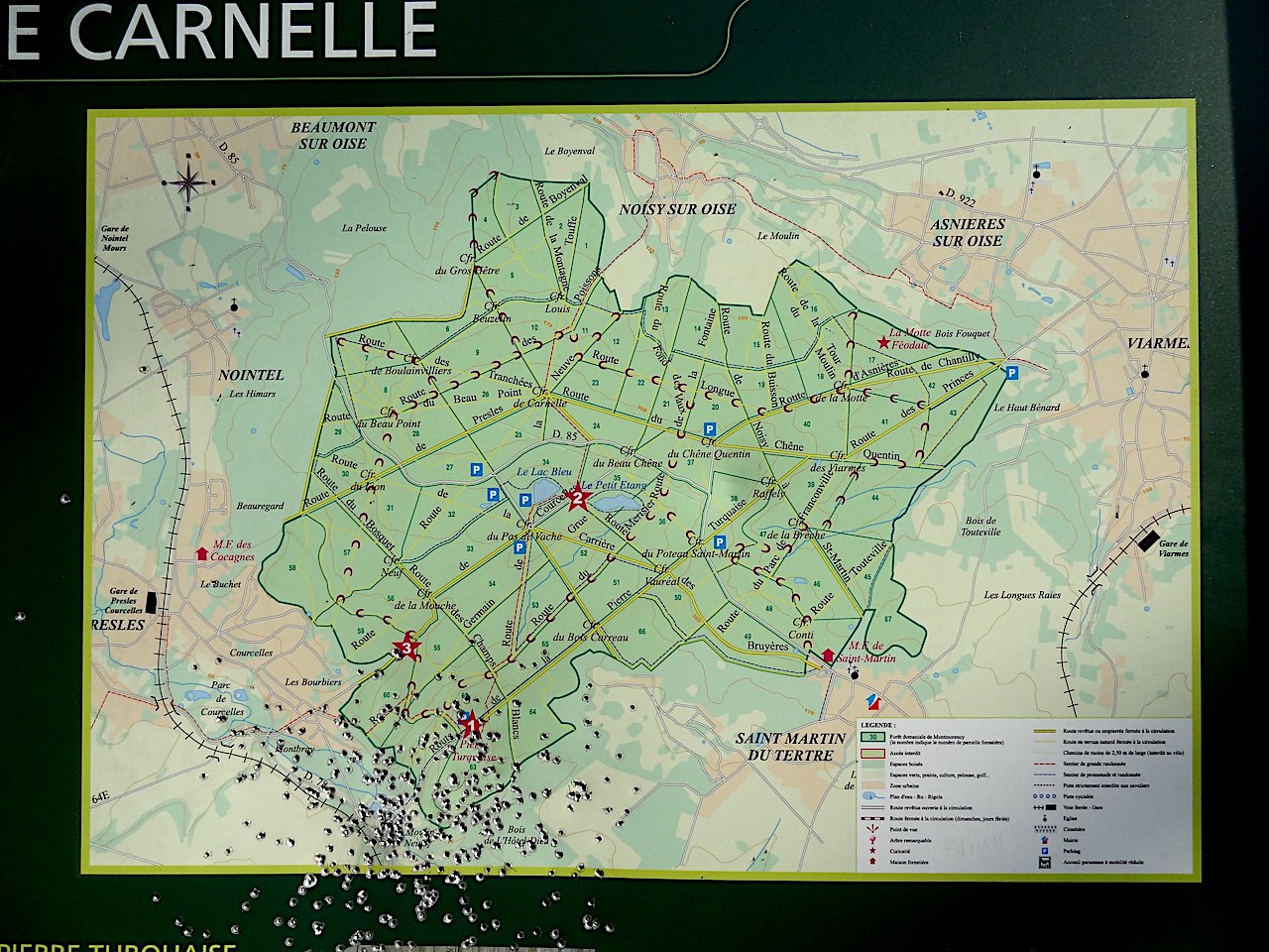 plan de la forêt de Carnelle