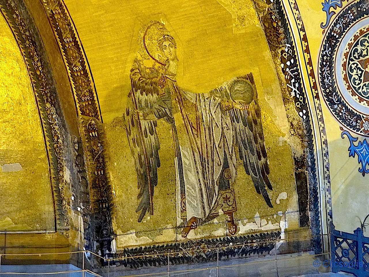 archange Gabriel dans la basilique Sainte-Sophie à Istanbul