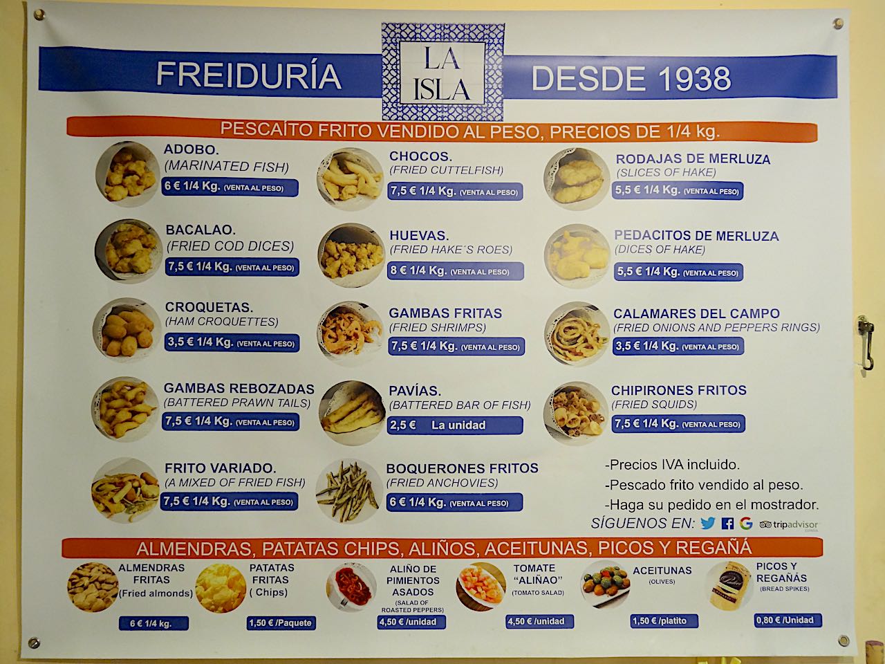 menu freidura sevilla