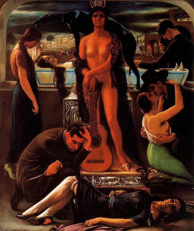 toile Julio Romero de torres