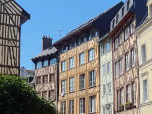 half-timbered houses in Rouen