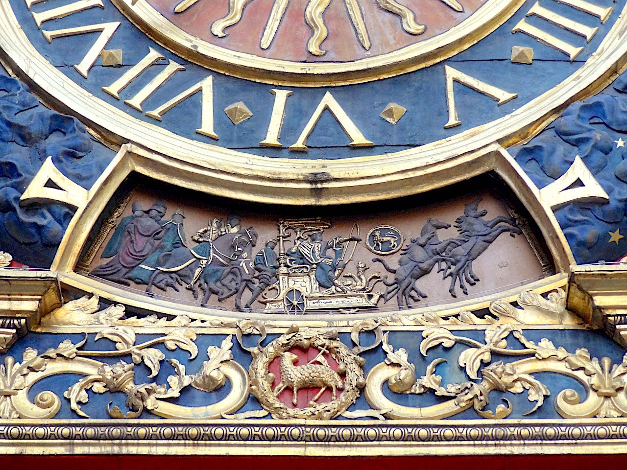 détails du gros horloge de Rouen