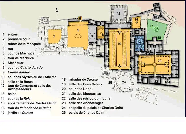 plan des palais nasrides