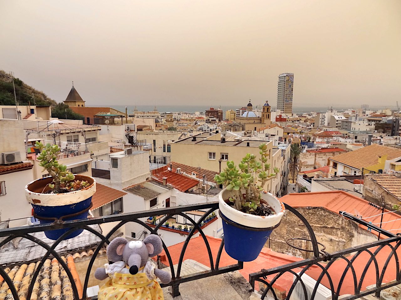 vue depuis le quartier Santa Cruz à Alicante