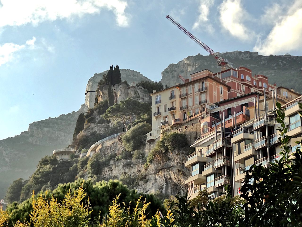 vue sur le jardin exotique de Monaco