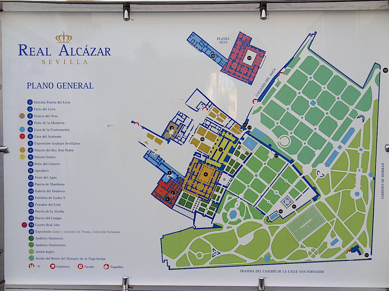 Plan de l'Alcazar de Séville