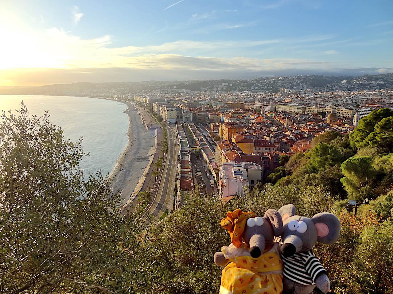 Nice vue de la colline du château