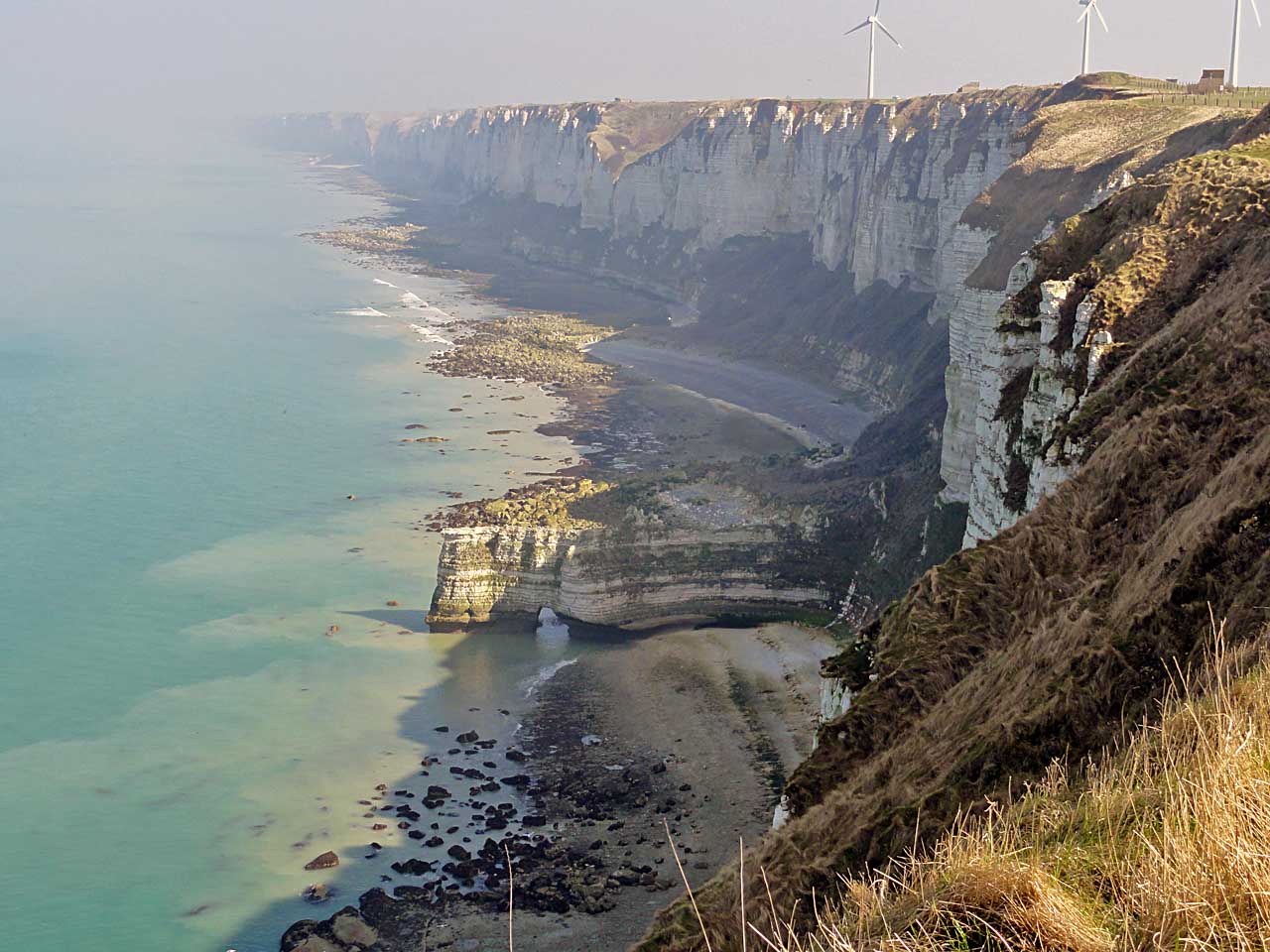 View of the Upstream cliff at Fécamp