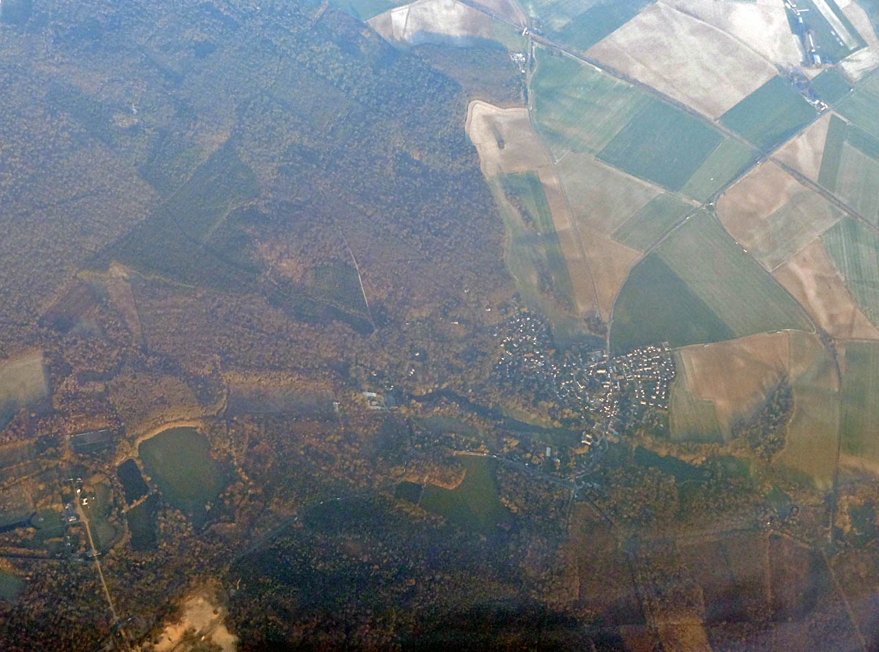 Vue aérienne d'Ermenonville.