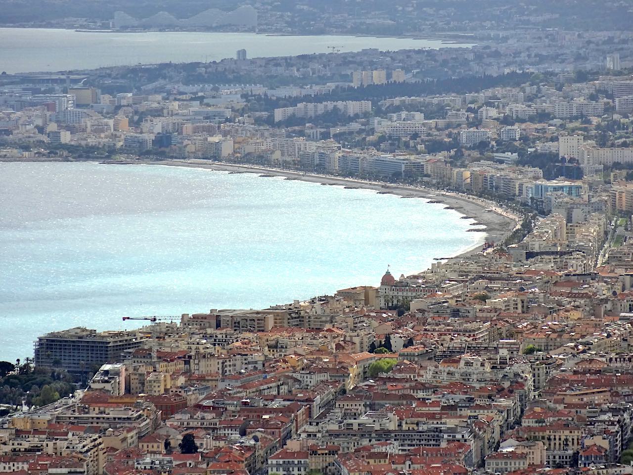 Nice et la Prom' vus depuis le Mont Vinaigrier