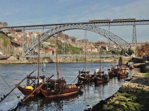 pont Luis et rabelos à Porto