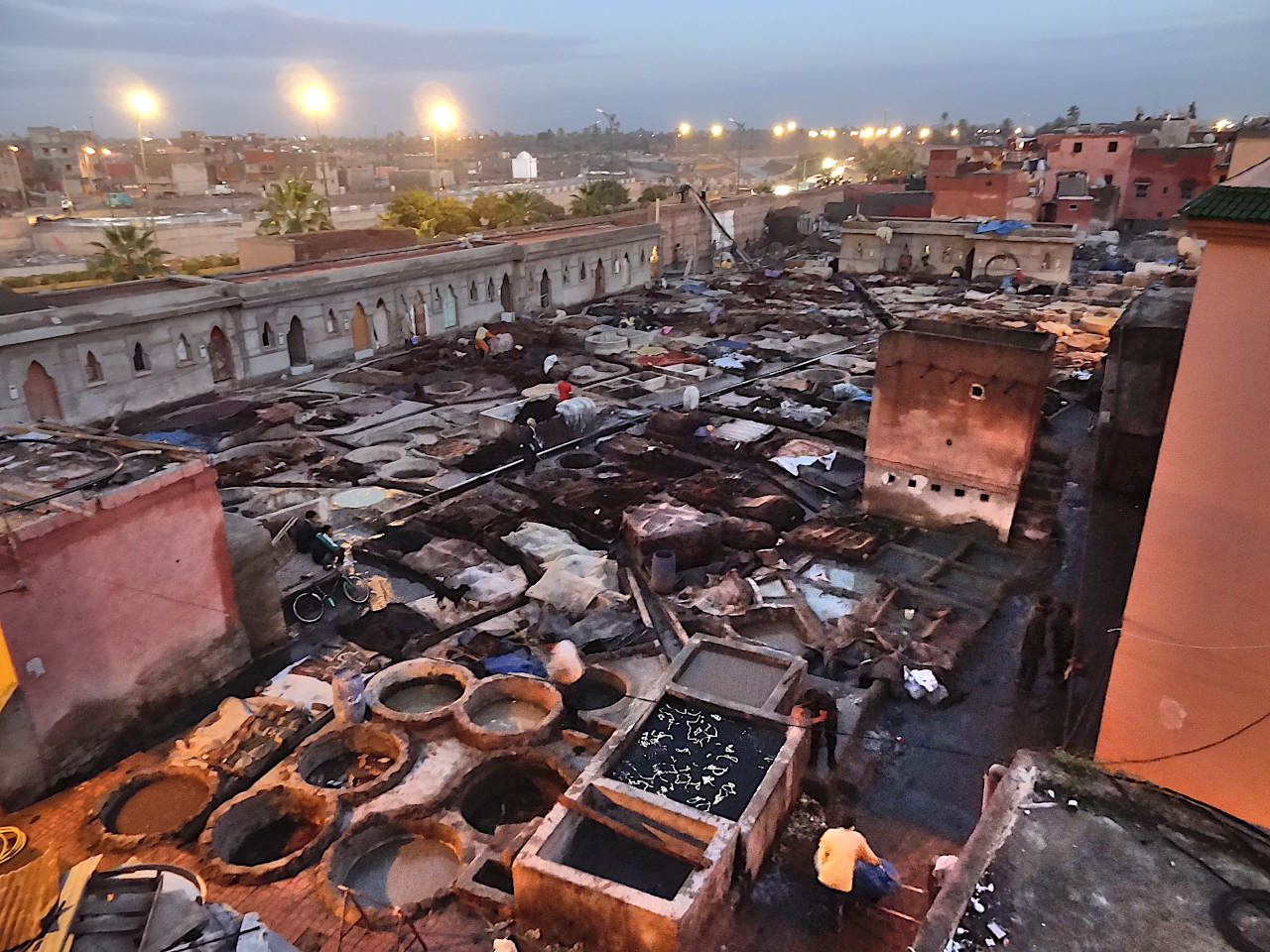 quartier des tanneurs à Marrakech