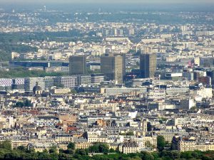 Bibliothèque François Mitterrand vue depuis la tour Eiffel