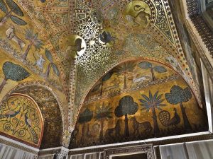 chambre des mosaïques dans le palais des Normands de Palerme