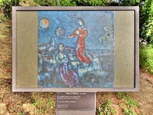 Couple dans le paysage bleu de Marc Chagall