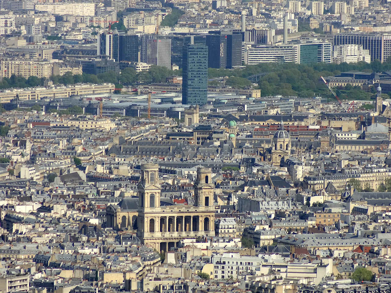 saint sulpice sorbonne jussieu vus depuis la tour Eiffel