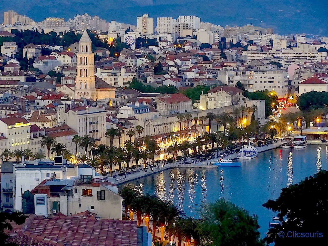 vue sur Split depuis la colline du Marjan