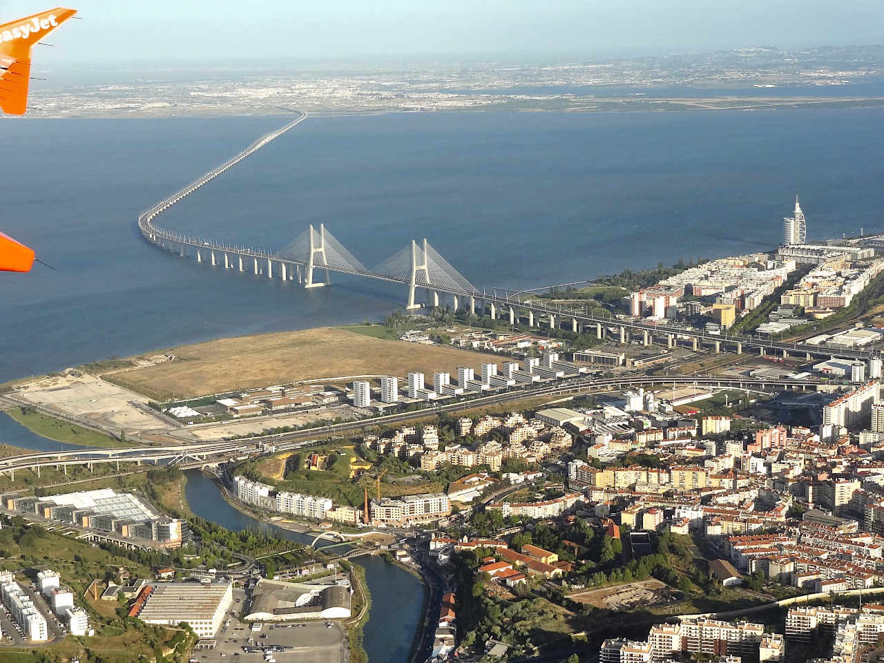 pont Vasco de Gama vue aérienne