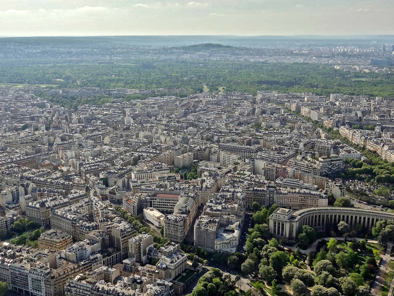 Bois de Boulogne vu de la tour Eiffel