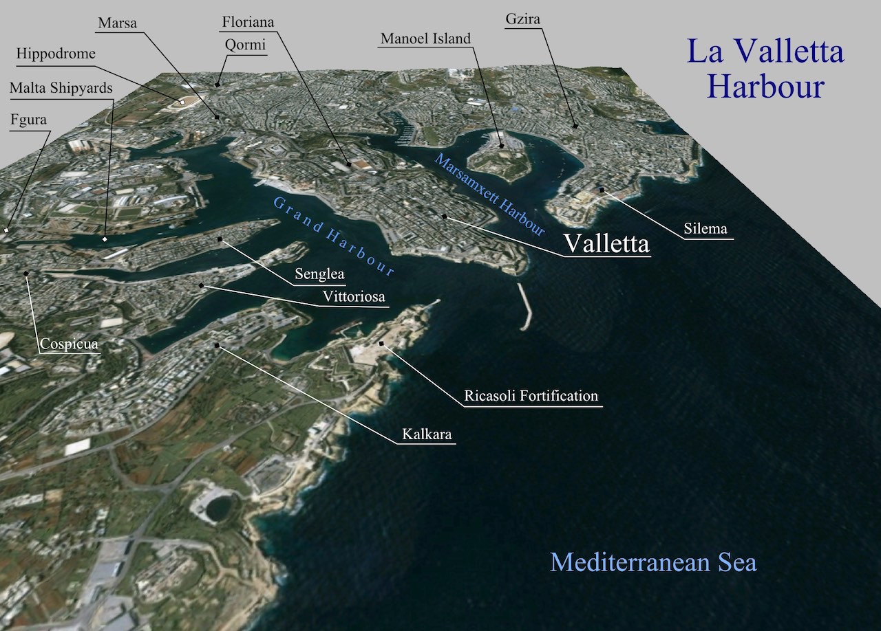 vue satellite de La Valette et 3 Cités