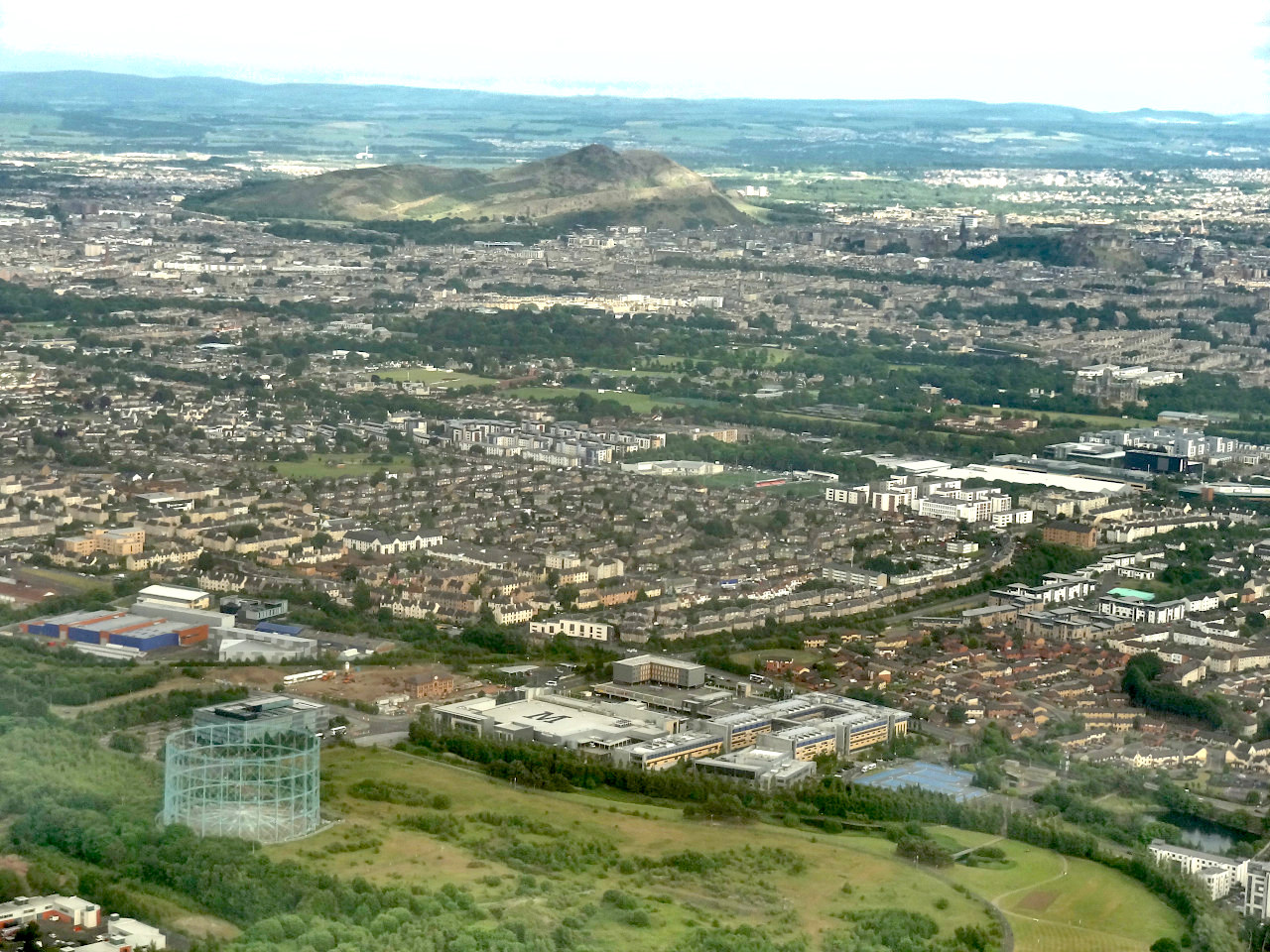 vue aérienne d'Edimbourg