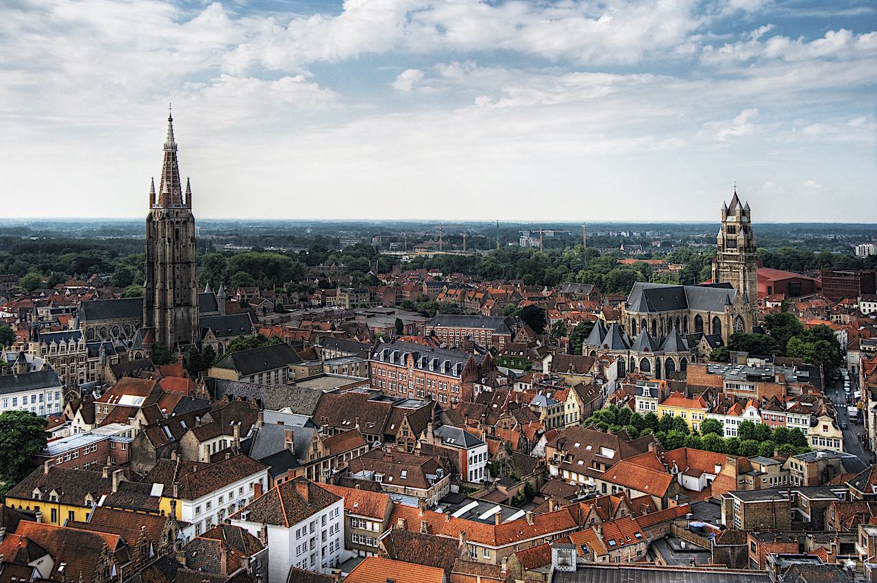 vue depuis le beffroi de Bruges