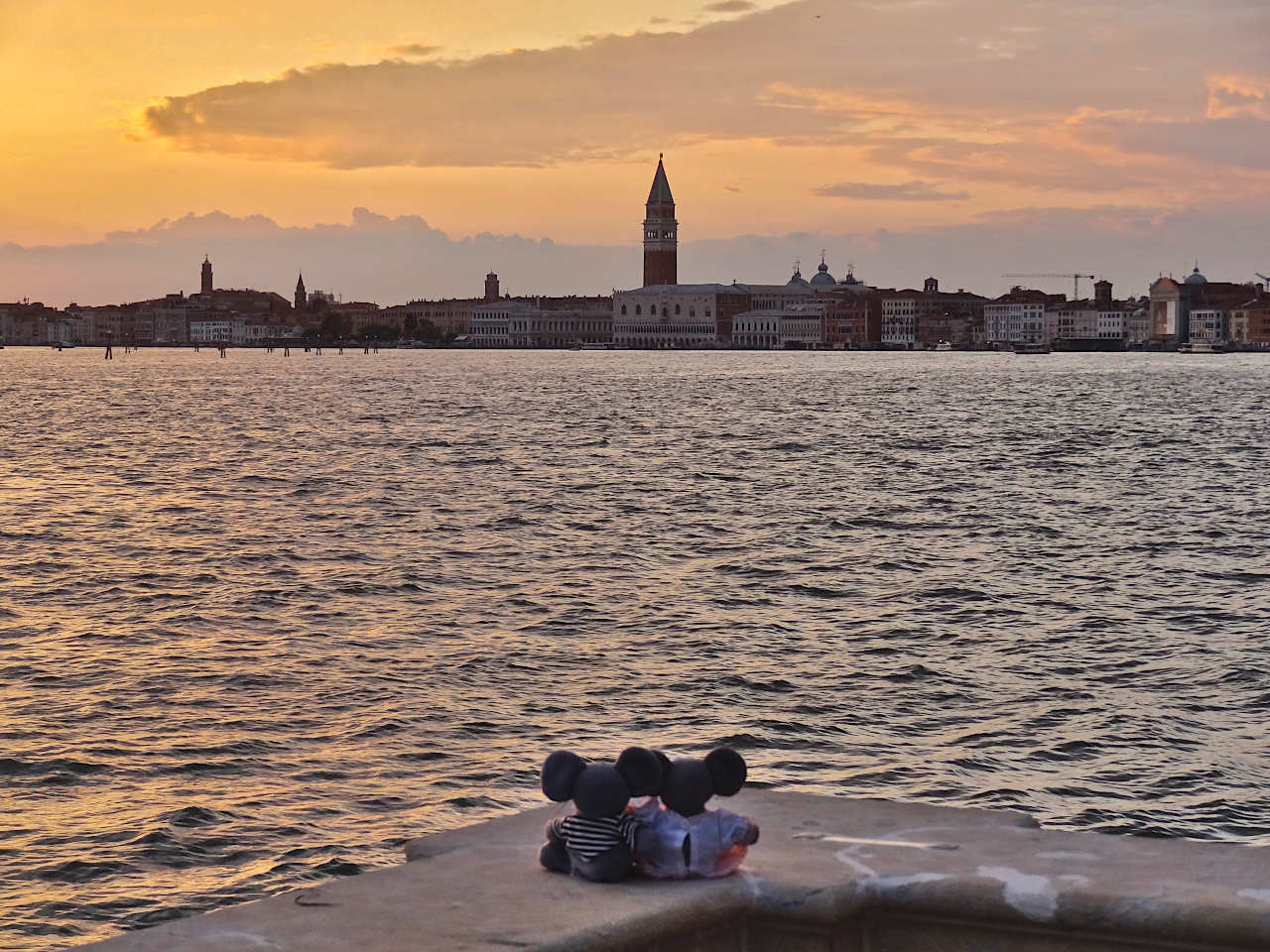 coucher de soleil à Venise