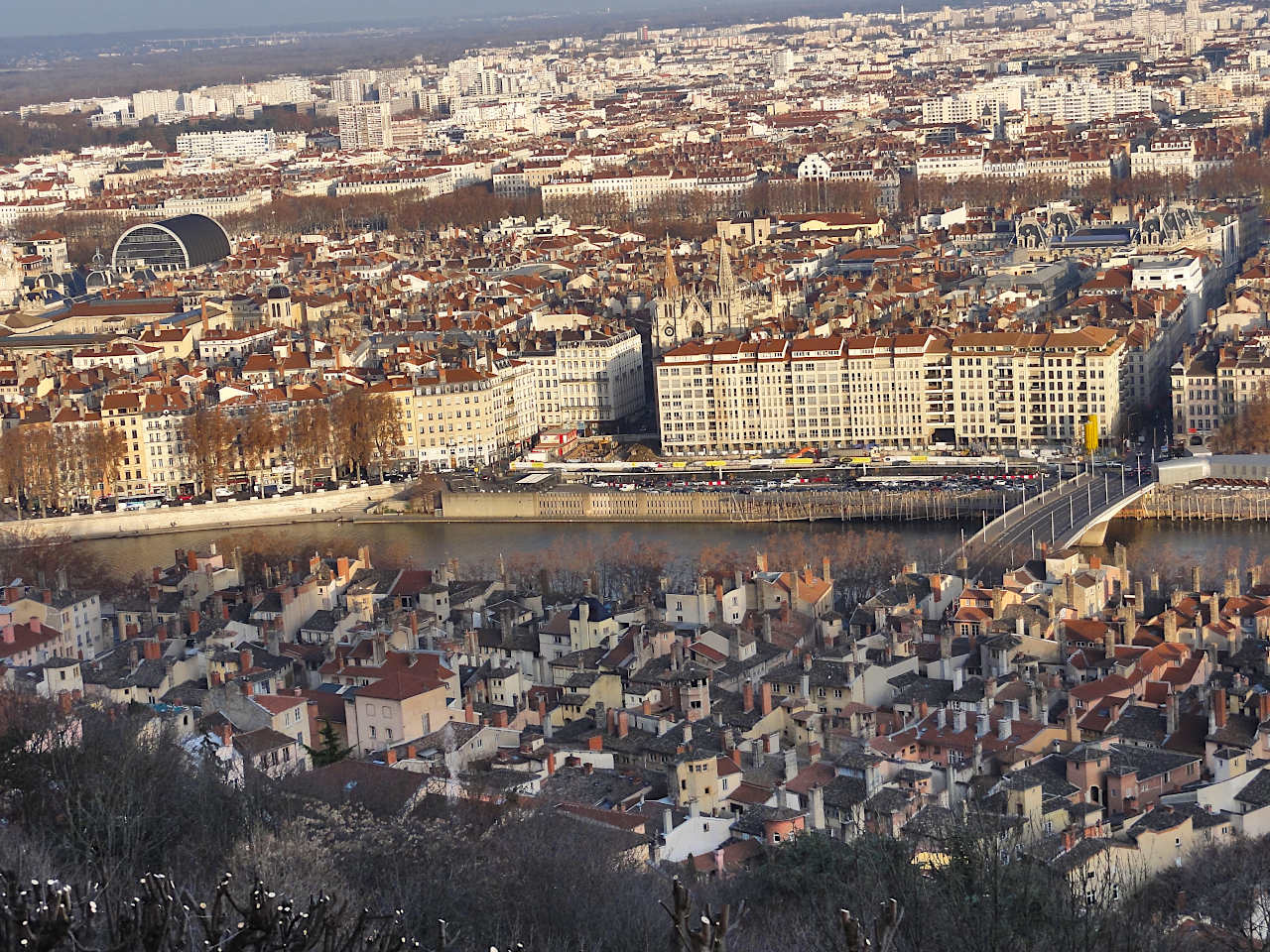 vue sur le Vieux Lyon, face à la presqu'île