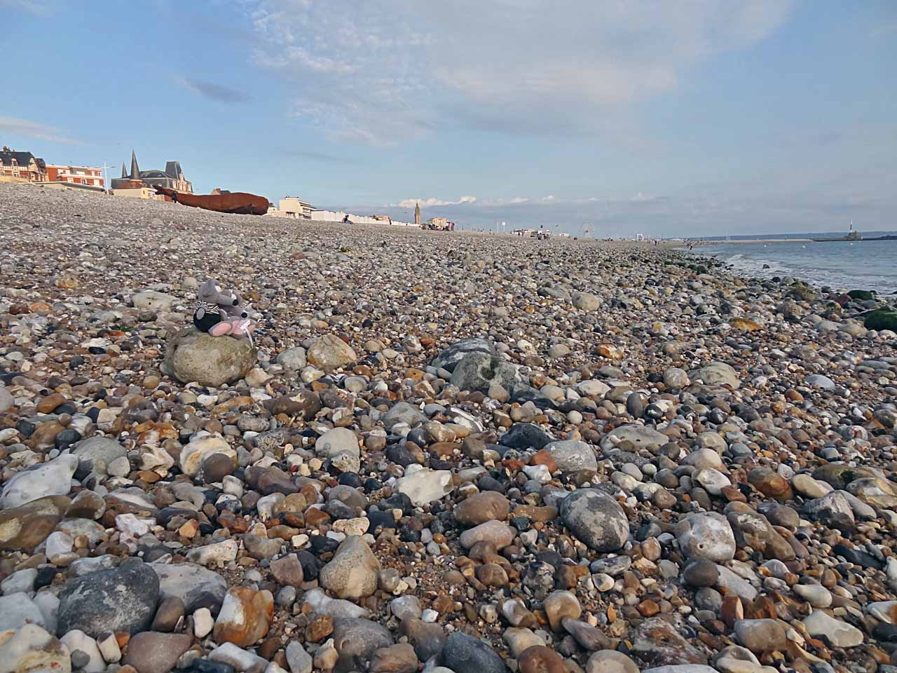 Plage de galets du Havre