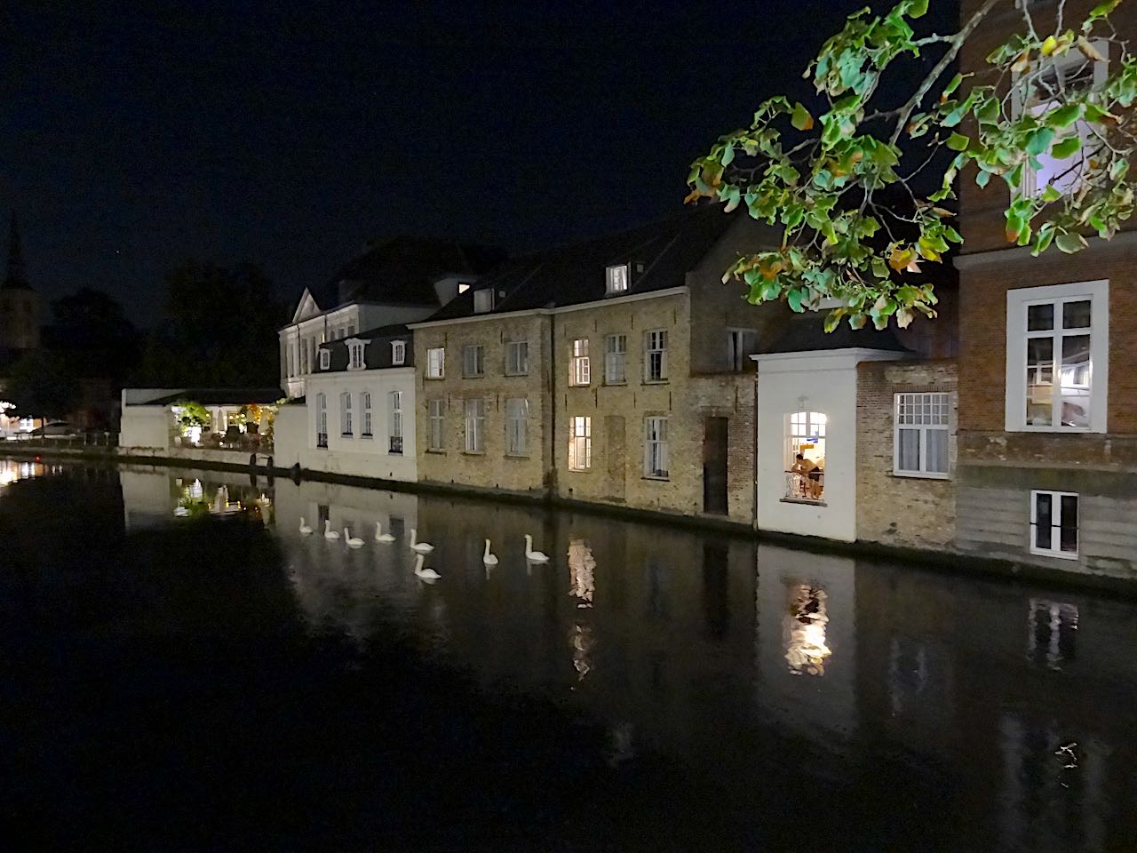 canal de Bruges la nuit
