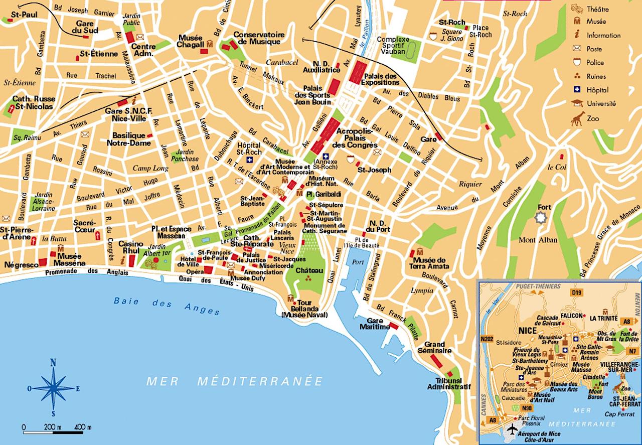 toutes les attractions touristiques de Nice