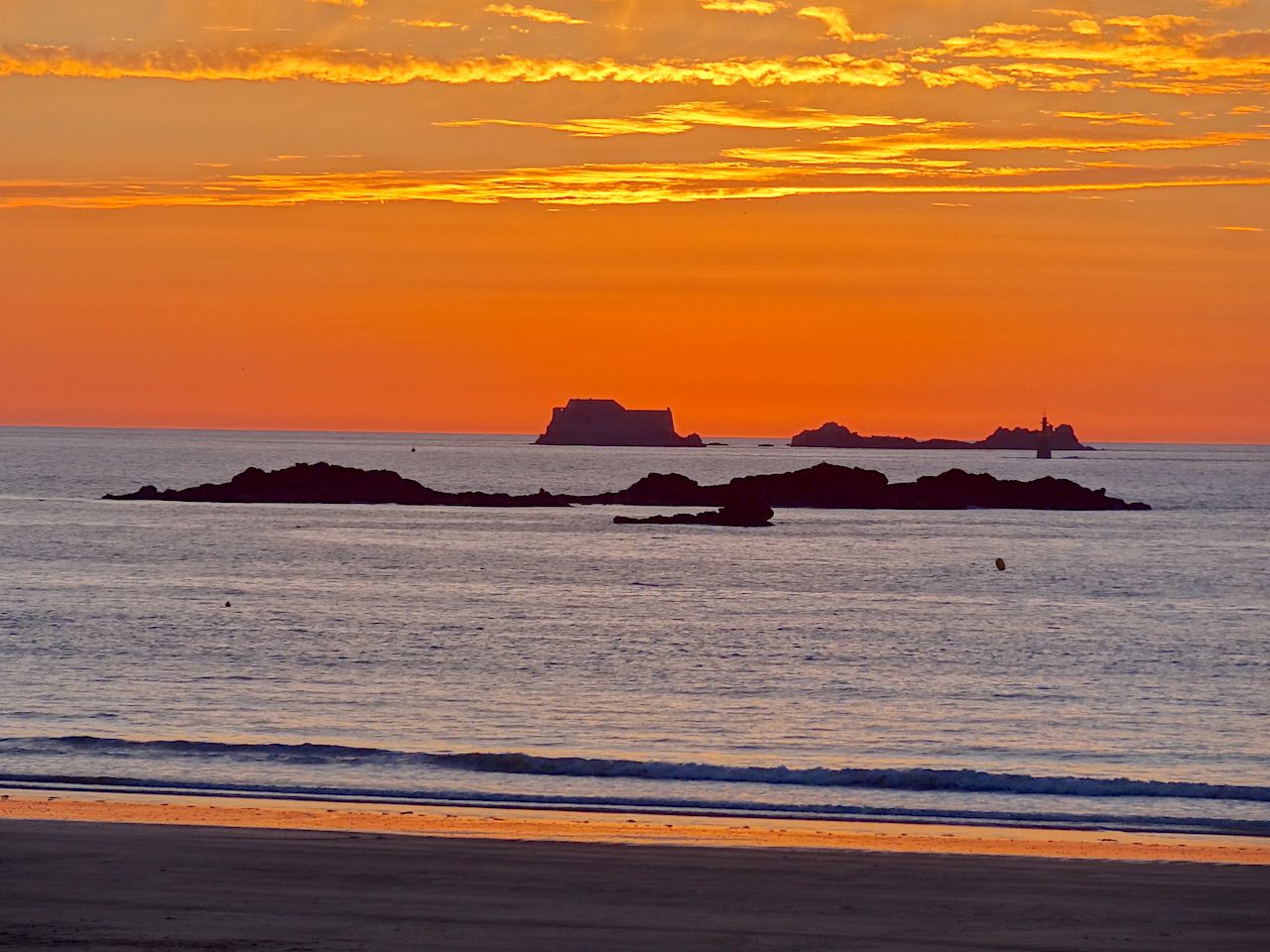 coucher de soleil à saint malo