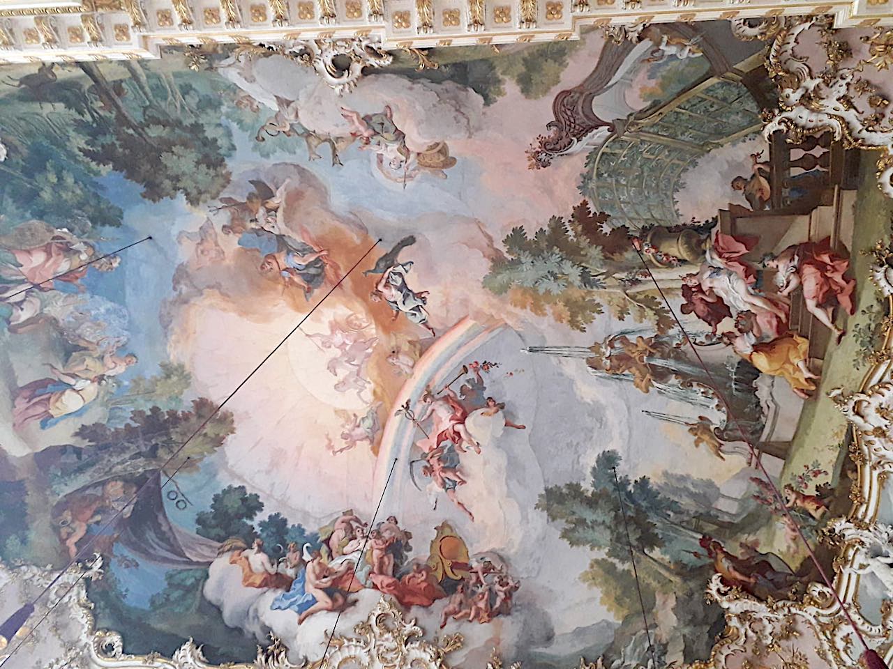 fresques chateau de Nymphenburg Munich