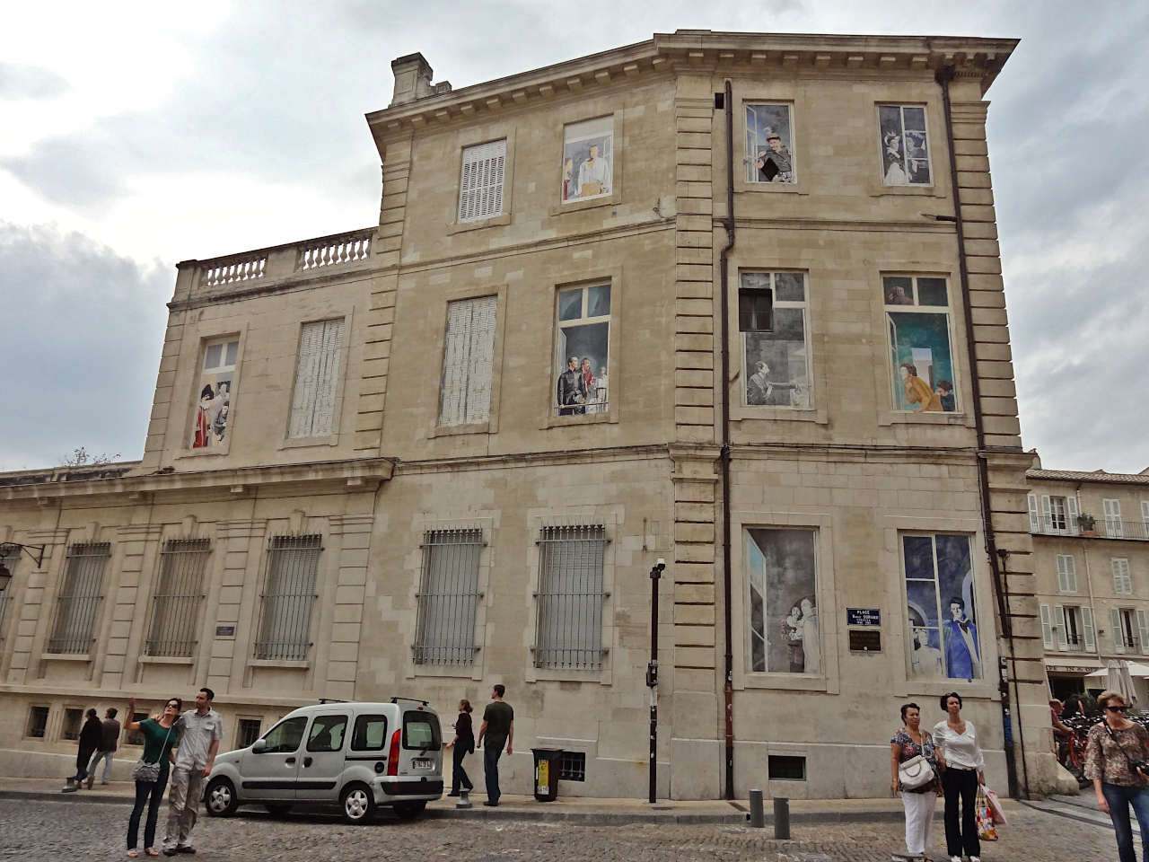 immeuble trompe l'oeil à Avignon