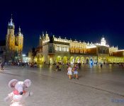 Rynek de Cracovie de nuit