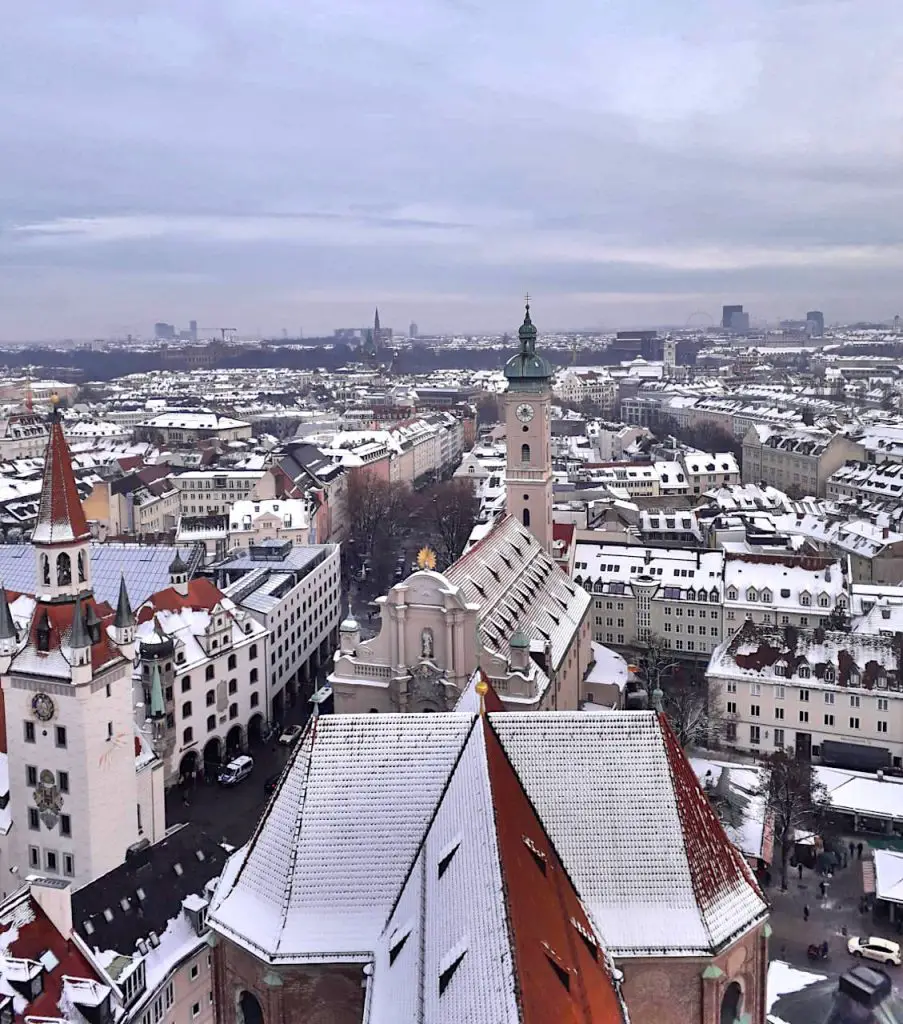 vue sur la vieille ville de Munich