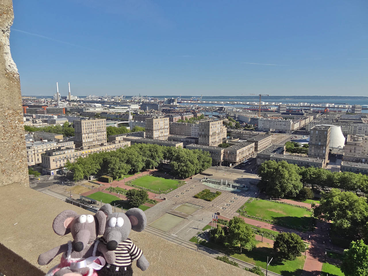 vue sur le Havre depuis la tour de l'hôtel de ville