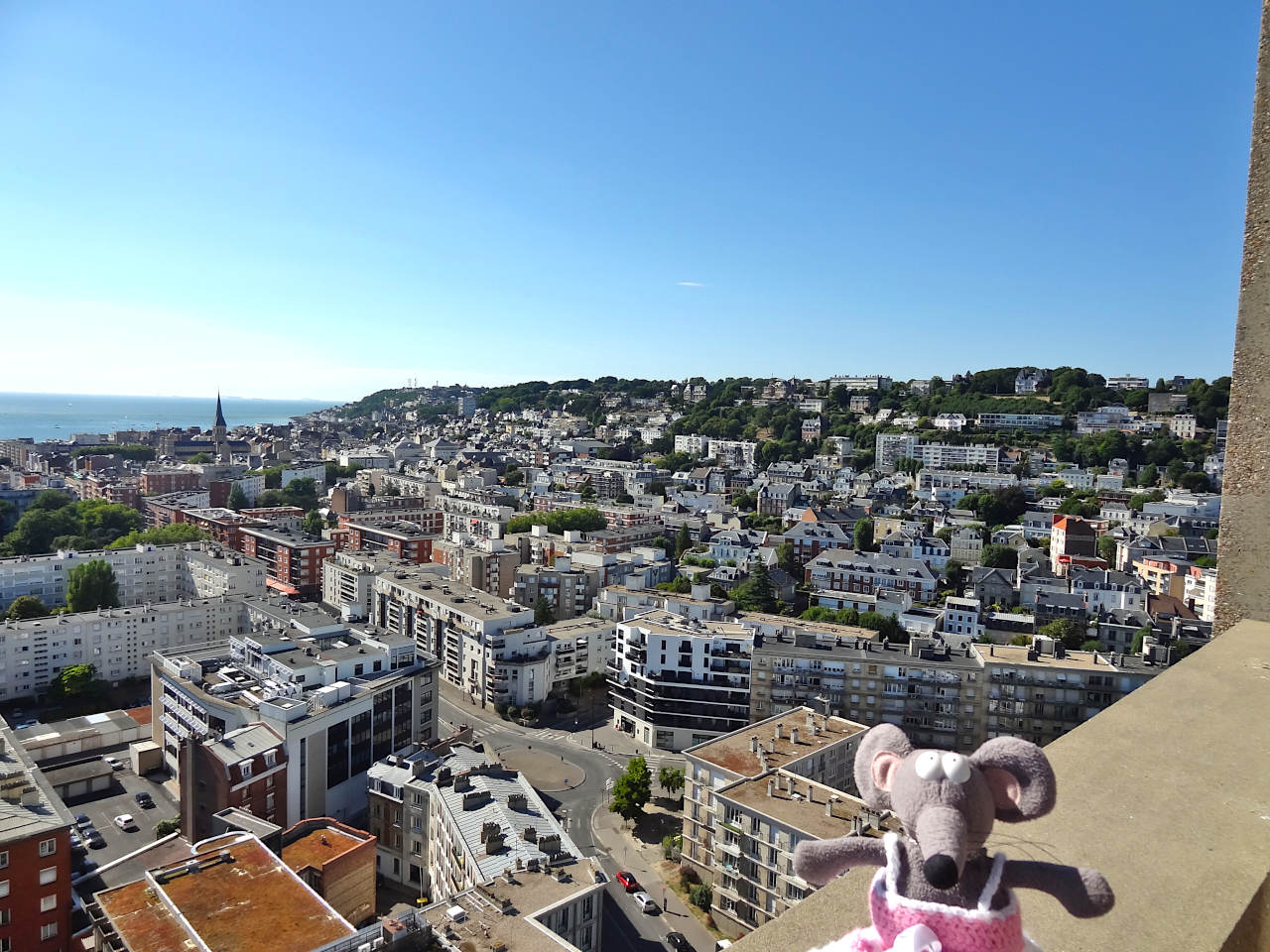 vue sur le Havre depuis la tour de l'hôtel de ville