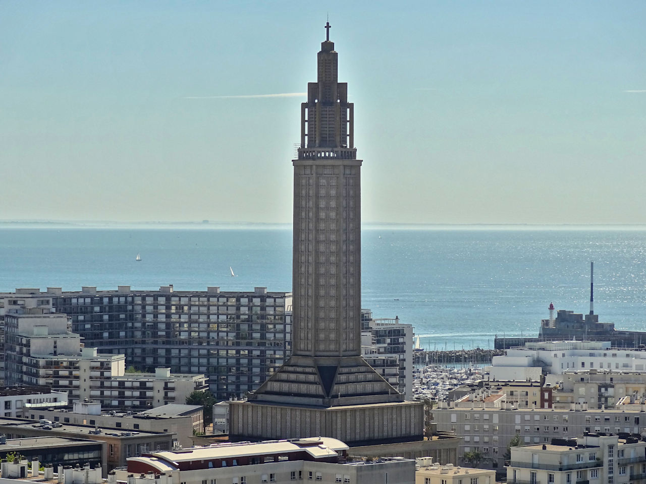 vue sur le Havre depuis la tour de l'hotel de ville