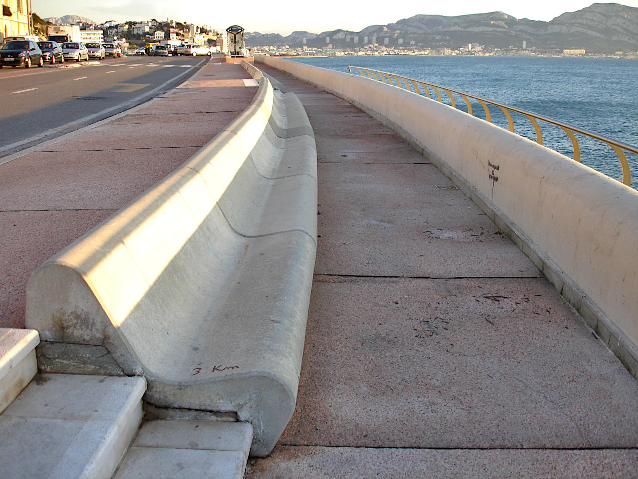 le banc de la Corniche de Marseille